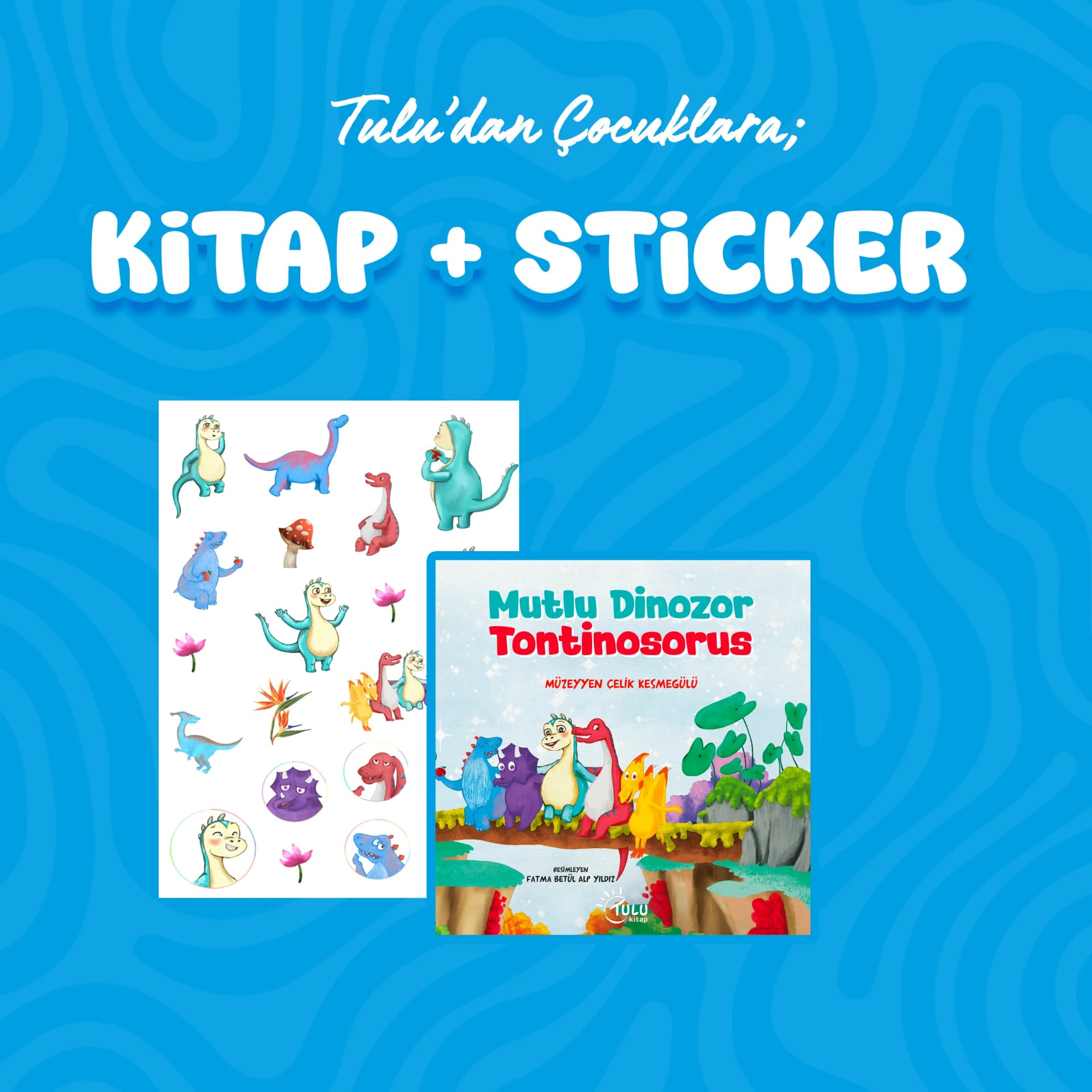 mutlu din sticker kitap