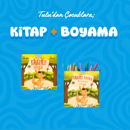 KANGURU TUMTURAK KİTABI + BOYAMA KİTABI